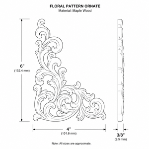 Custom Unfinished Antique <b>Wood</b> Carved Appliques Decorative Furniture Onlays Home Interiors - Product Image 2