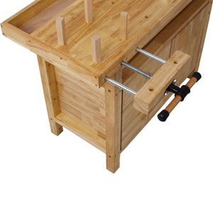 Il Set di 4 panca da lavoro in legno per Home Bar e officina include un morsetto da 12 pollici X 3 pollici e 20inchx4-3/4 \ "per lavori in Garage e lavorazione del legno - Product Image 6