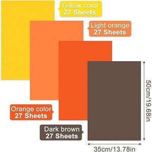 NEBURORA 108 Fogli di Carta Velina Autunnale Arancione Marrone Giallo, Confezione Regalo per Decorazioni per Feste di Ringraziamento, Compleanno, Holi - Product Image 1