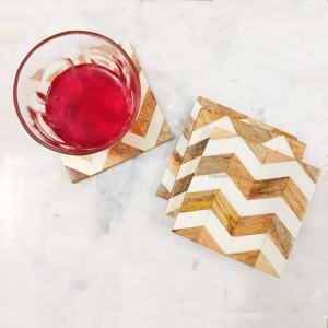 Juego de Posavasos Cuadrados de Madera Ecológicos de Primera Calidad, Resina Epoxi Transparente, Diseño Artístico, 100 mm de Diámetro, Alfombrillas para Bebidas - Product Image 6