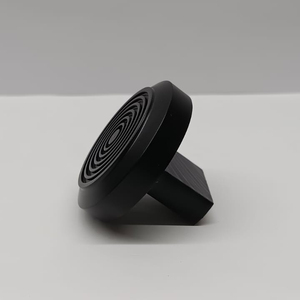 Black <b>Brass</b> Cylindrical Furniture <b>Knob</b> with Ribbed Interior for Drawer Cabinet Hardware - Product Image 6