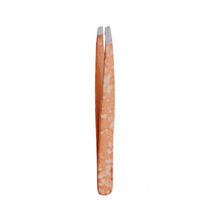 AQDAS INDUSTRIES แหนบดัดขนคิ้วปลายเฉียงทันสมัย ดีไซน์ลายจุดสีส้ม ผลิตจากสแตนเลสสตีลที่เป็นมิตรกับสิ่งแวดล้อม ปลายแหลมทนทาน - Product Image 3