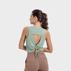 Top Corto sin Mangas para Mujer, Ligero, para Fitness, Yoga, Ropa Deportiva, Top de Entrenamiento, Nueva Llegada, Top de Yoga - Product Image 5