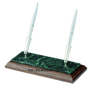 Support de stylo en marbre vert de haute qualité pour 2 stylos, vente en gros, prix usine - Product Image 1