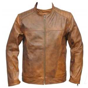 New Fashion Lamb Leather Jacket for Men Pakistan Made Low MOQ Heavyweight Breathable Men's Leather Jackets Wholesale - Product Image 3