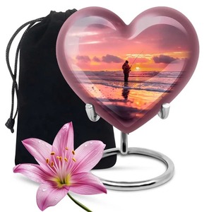Urna de corazón pequeño de la Nebulosa del cisne giratorio-Urna de papá celebrada para cenizas-Urna de cremación para cenizas de adultos con bolsa de terciopelo gratis - Product Image 3
