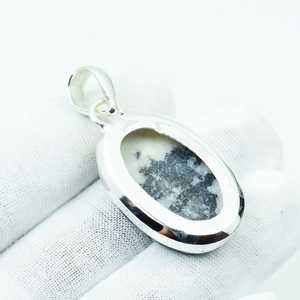 Pendentif artisanal en argent 925 et turquoise buffle blanc Navajo, bijoux bohèmes hippies, collier en pierre naturelle pour femmes - Product Image 5