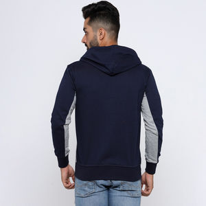 Sweat à capuche zippé pour homme, design OEM, hiver, manches longues, 100% coton polaire, coupe-vent, respirant, couleur unie, directement de l'usine - Product Image 2