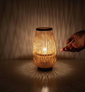 Versatile <b>Bamboo</b> Ceiling <b>Lamp</b> Durable Stylish Modern Handmade Rattan Lampshade Oval <b>Shade</b> Energy Saving Dimmable for Living Room - Product Image 4