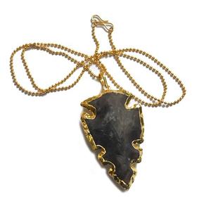 Vente en gros de produits en pointe de flèche Collier en pointe de flèche de type Agate Kervini-Collier en pointe de flèche électrolytique - Product Image 5