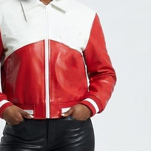 Nueva Chaqueta de Cuero PU para Mujer DST 2026 Personalizada con Cierre, Logotipo Griego Bordado, Venta al Por Mayor, Impermeable, OEM - Product Image 6