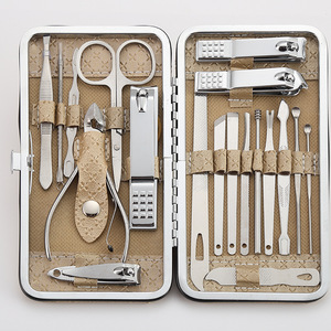 Best Selling 2024 Professional Stainless Steel <b>Nail</b> Clipper Travel Grooming Kit 18 Pieces Manicure & Pedicure <b>Set</b> - Product Image 5