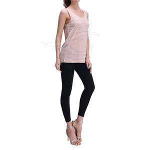 Latest Design Breathable Casual Women Tank Top Made in Best Cotton/Polyester Customized Front Logo - Product Image 6
