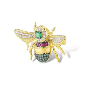 925 argent Sterling délicat abeille luxe broche bijoux de mode pour les femmes pour les fiançailles de fête de mariage ou cadeau - Product Image 1