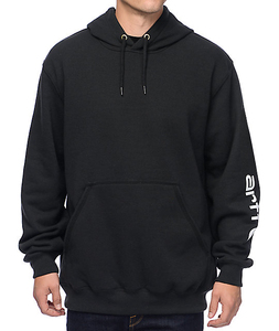 เสื้อฮู้ดดี้สีดำ ผ้าฝ้าย 100% สำหรับฤดูหนาว ปักลาย ขนาดใหญ่พิเศษ พร้อมโลโก้แบบกำหนดเอง - Product Image 5