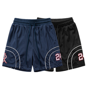 Pantalones Cortos Deportivos de Malla Transpirable con Bordado de Moda, Pantalones Cortos de Baloncesto para Hombre de Secado Rápido - Product Image 3