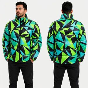 Turquoise <b>White</b> Speed Line <b>Men</b> Puffer <b>Jacket</b> Polyester Packable Athletic Look Reliable Performance <b>Men</b> Puffer <b>Jackets</b> - Product Image 3