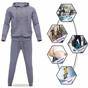 Ensemble de survêtements de jogging en molleton vierge personnalisé pour hommes, vente en gros, deux pièces (hoodie et pantalon) - Product Image 2
