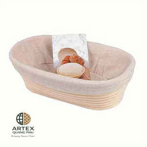 Oval Dough Proofing Basket <b>Set</b> Eco-Friendly Rattan Banneton for Bread <b>Baking</b> Vietnam ARTEX QUANG PHU - Product Image 5