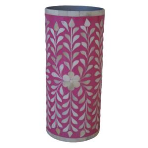 Jardinière en métal avec incrustation de os, faite à la main, de forme ronde, style minimaliste, pour la décoration de la maison, produit de luxe, exportations en gros - Product Image 3