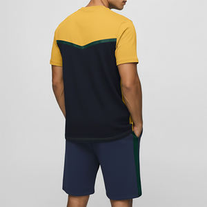 Athletic International Polyester/Cotton Casual Summer <b>Set</b> Men <b>Knitted</b> Tee Shirts Breathable Quick Dry Short Solid Pattern <b>Set</b> - Product Image 5