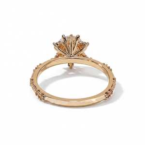 แหวนหมั้นเพชรทรงกลมเจียระไนแบบบริลเลียนท์ 10k 14k 18k ทองคำแท้ ประดับเพชรแล็บโกรว์ ทรงกลม ล้อมรอบเพชร พร้อมใบรับรอง IGI เครื่องประดับชั้นดี - Product Image 2