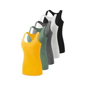 Women's Quick Dry Tank <b>Tops</b> Solid Color Knitted Sleeveless Sporty Scoop Neck With Pockets Blue Gray <b>Black</b> - Product Image 3