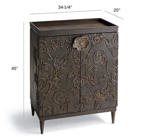 Mueble Bar de Madera de Caoba Maciza Tallado a Mano de Lujo, Mueble para Almacenamiento de Vino con Relieve, Exhibidor de Copas de Vino Moderno para el Hogar, Minimalista - Product Image 6