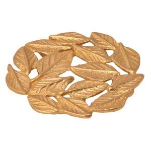 Posavasos de Latón con Diseño de Hojas, Vajilla Elegante para el Hogar y la Cena - Product Image 4