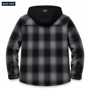Nouvelle Veste Chemise Homme Hiver Chaude en Polaire Décontractée à Capuche, Motif Écossais, Grande Taille, Écologique, Style Streetwear, en Flanelle Collée, Vente en Gros - Product Image 2