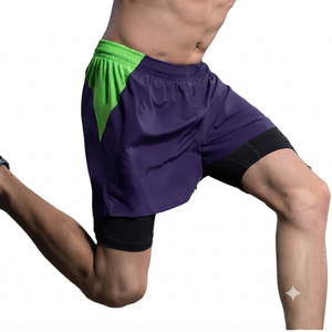 Gym Casual Running Royal for Sportswear Custom Men <b>Athletic</b> Workout Shorts Ribbed Pockets Contrast Wholesale Oxford Fabric - Product Image 1