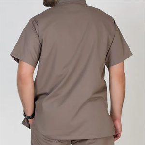 Ensembles de blouses médicales unisexes personnalisées à col rond en tissu rayonne et toile, détection d'aiguilles, service OEM, uniformes d'hôpital avec logo personnalisé - Product Image 5