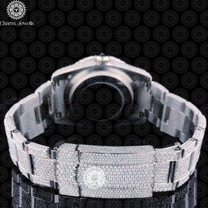 Charm_Jewells Luxury Tonneau <b>Watch</b> 38mm Stainless Steel Diamond Encrusted Sapphire Crystal Analog Quartz Women's Fashion - Product Image 2