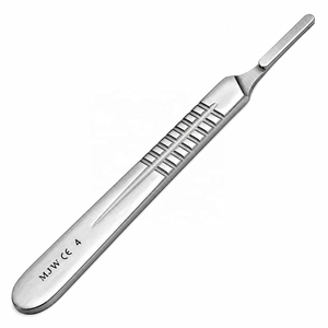 MJW INTERNATIONAL No. 4 mangores de bisturí quirúrgico de acero inoxidable reutilizables, instrumento quirúrgico manual para uso médico y clínico - Product Image 2