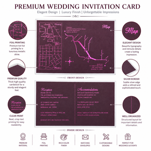 Tarjetas de Invitación de Boda Hechas a Mano de Lujo, Tarjetas de Boda Premium Impresas Personalizadas con Sobres a Juego, Suministro al por Mayor - Product Image 6