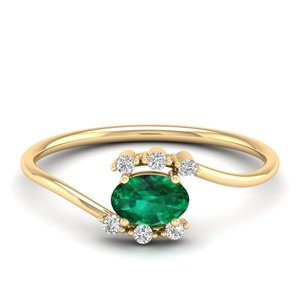 Bague de fiançailles REYES en argent sterling 925 avec moissanite taille ovale 0,5 carat, pierre précieuse émeraude, cadeaux de mariage, bijoux – Prix de gros - Product Image 6