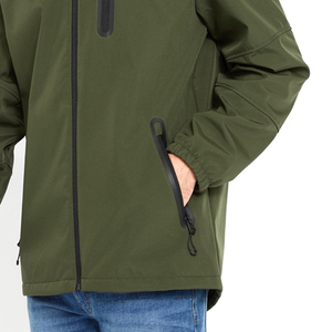 Outdoor Casual Wear <b>Men</b> Softshell <b>Jackets</b> Hooded Collar Design <b>Long</b> Sleeve <b>Men</b> Softshell <b>Jackets</b> - Product Image 4