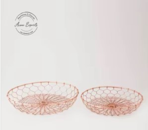 Wholesale Yellow Powder Coating Finished Iron Wire Fruits Basket With Handle <b>Large</b> Size Customized Designed for Recycling Bin - Product Image 5