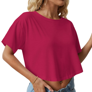 Nueva Camiseta de Moda para Mujer, Transpirable, de Manga Corta, Talla Grande, Precio al por Mayor, Camisetas Lisas para Mujer, Personalizables - Product Image 3