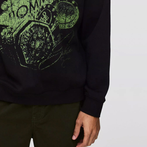 Wholesale Custom Logo Printed <b>Men</b> Sweatshirts Loose Fit O-Neck Oversize <b>Pullover</b> <b>Men</b> Basics Cotton Blended Sweatshirt - Product Image 4