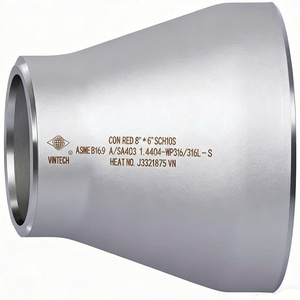 Reductor Concéntrico de Acero Inoxidable ASME B16.9, Sin Costuras, Soldado, 304, 304L, 316, 316L, Accesorio de Alta Presión - Product Image 1