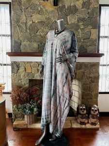 ชุดเดรสคาฟทันผ้าเรยอนลายมัดย้อมสไตล์โบโฮ ทรงหลวมใส่สบาย เหมาะสำหรับใส่คลุมชุดว่ายน้ำสำหรับผู้หญิง - Product Image 3