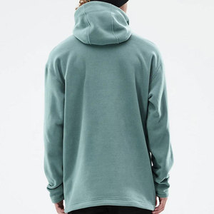 Sudadera con Capucha para Hombre, Color Verde Azulado, Corte Regular, Color Sólido, Informal, para Otoño, con Bolsillo - Product Image 2