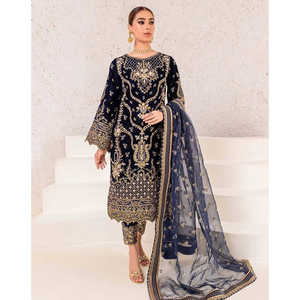 Ensemble de costume de fête pour femmes avec broderie et travail de séquence - Product Image 2