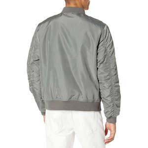 Chaqueta Bomber OEM Streetwear con Logotipo Bordado, Cuello Redondo, Cierre de Cremallera, Estilo Vintage, Impermeable, de Seda y Algodón, con Parches, para Hombre - Product Image 2