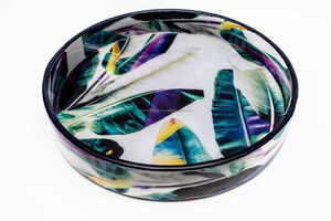 Plateaux de service alimentaires ronds imprimés personnalisés Ustensiles de cuisine en bois MDF Ensemble de 3 pièces pour usage domestique Ustensiles de cuisine écologiques - Product Image 2