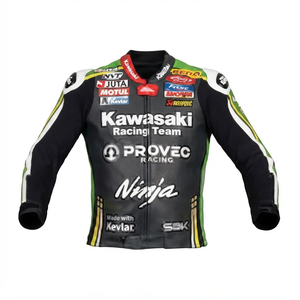 Men’s Cowhide Leather <b>Racing</b> <b>Jacket</b>/Chaqueta MotoCP Style CE Level 2 Armor Motorcycle Track Riding Protective Gear CE - Product Image 1