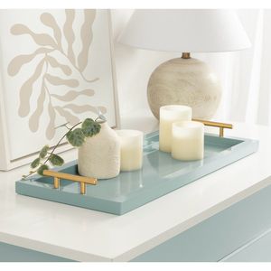 Plateau de centre de table élégant avec accent doré - Product Image 2