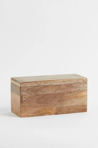 Mejor Oferta para Caja de Almacenamiento de Madera Artesanal, Madera Natural de Mango y Acacia, Caja de Recuerdos Multiusos para Almacenamiento en la Cocina - Product Image 3