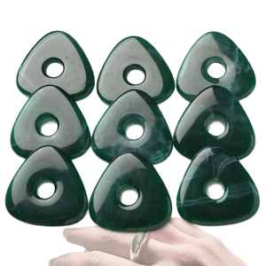 Breloque triangulaire irrégulière de 40 mm à dos plat, en résine, thème bouddhiste, pour patch bouton, bijoux DIY et boucles d'oreilles - Product Image 6